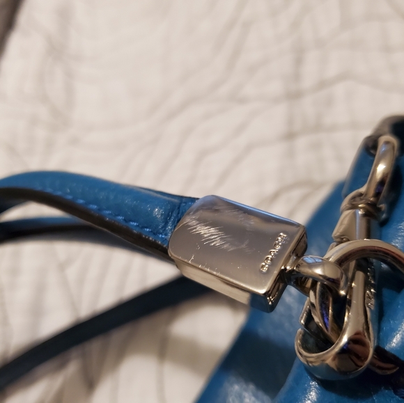 Teal blue Coach purse - Picture 5 of 7